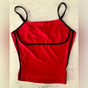 Trendy Queen Womens Camisole Tube Top with Adjustable Spaghetti Strap Red S NWT